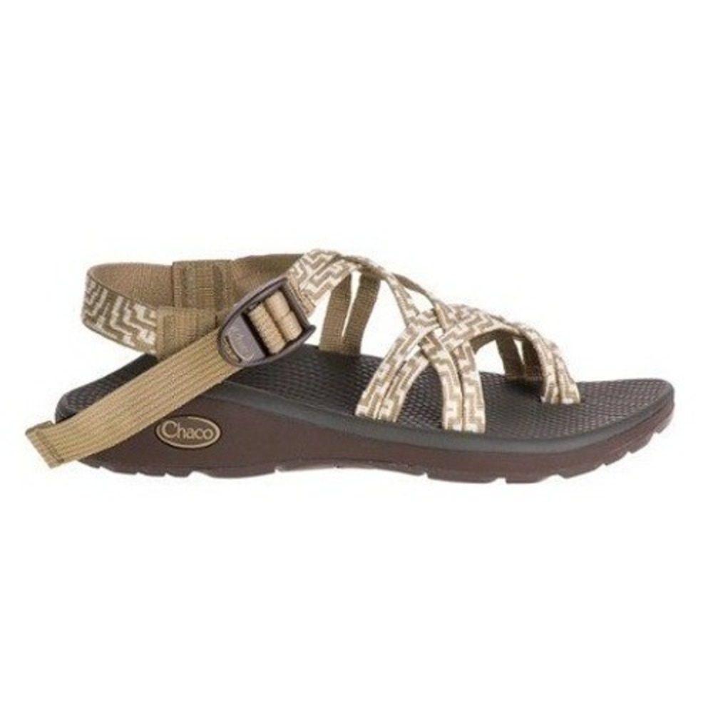 Chaco ZX/2 Cloud Sandals Womens 8 Brown Tan Strappy Toe Loop Adjustable Hiking